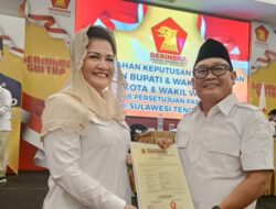 Harmin Ramba-Dessy Indah Resmi Terima Dukungan Gerindra di Pilkada Konawe