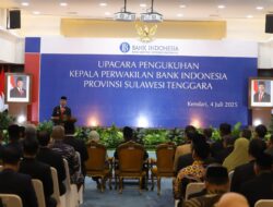 Gubernur Sultra Hadiri Pengukuhan Kepala BI Sultra, Tegaskan Komitmen Sinergi Majukan Ekonomi Daerah