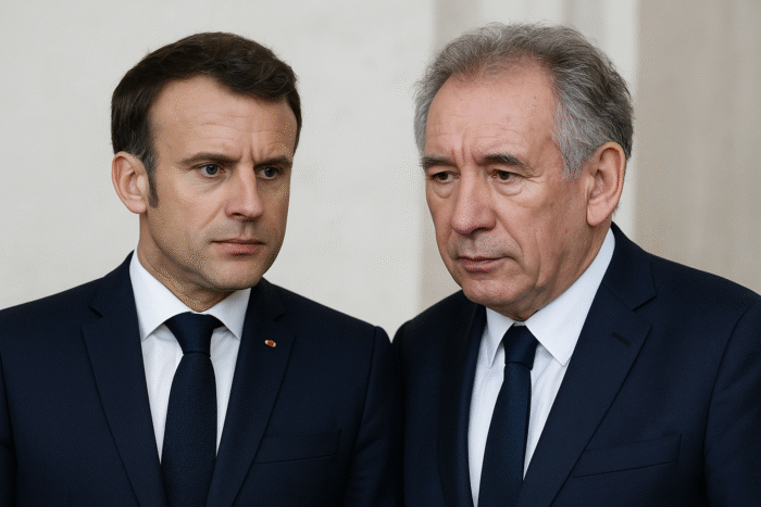 Emmanuel Macron dan François Bayrou