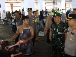 Sinergi TNI–Polri Jaga Pasar Jelang Lebaran, Keamanan dan Harga Sembako Dipastikan Stabil