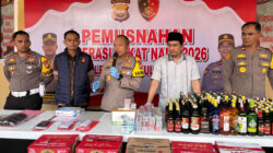 Kapolres Bakti Musnahkan Ratusan Miras dan Knalpot Brong Hasil Operasi Pekat Nala 2026