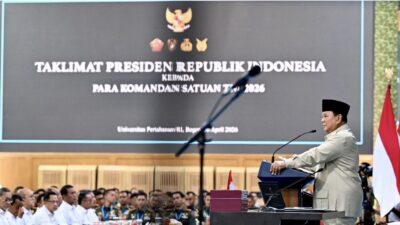 Prabowo Beri Taklimat Kepada 1.500 Komandan Satuan TNI