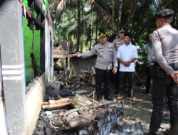 Wujud Kepedulian, Kapolres Bengkulu Utara Sambangi Langsung Korban Kebakaran Maut di Desa Senali